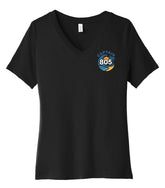 BELLA+CANVAS® Women’s Relaxed Jersey Short Sleeve V-Neck Tee (EBP WAVE)